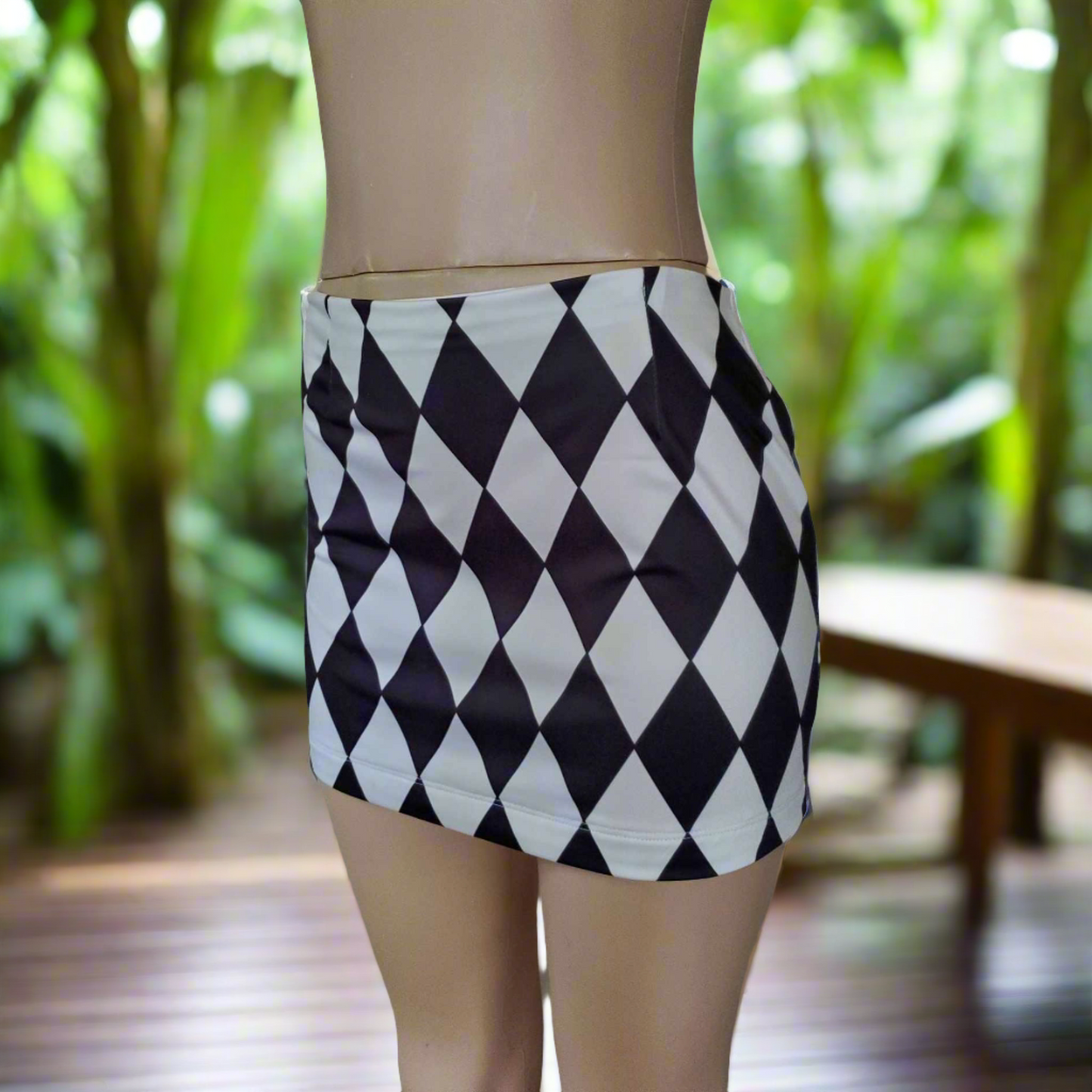 Harlequin Halter Top and Mini Skirt