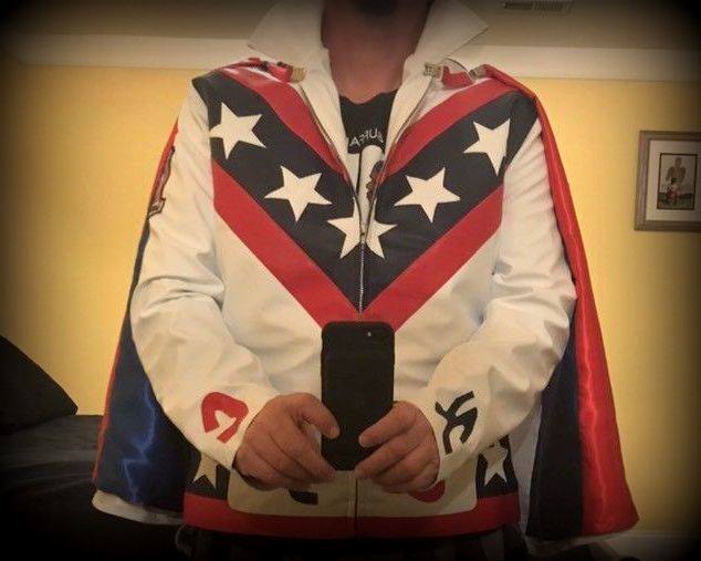 Patriotic Satin Daredevil Evel Cape