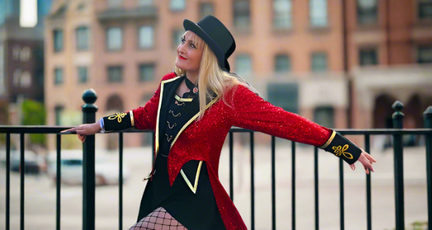 Taylor Swift Inspired Sequins Ringmaster Tailcoat Red Tour